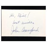 John Crawford Signed Note