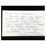 Barbara Anderson Handwritten & Signed Notecard