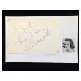 Lee Merriweather Signed Note