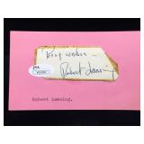 Robert Lansing JSA Certified Signature Cut
