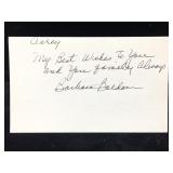 Barbara Baldavin Signed & Inscribed Notecard