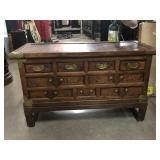 Vtg Korean Tansu chest w/9 drawers, approx