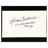Morgan Woodward Signature Card W/COA
