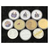 Commemorative Silver-plated Tokens & More, Incl.