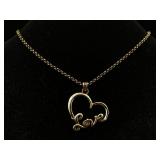 Brighton Necklace With Heart Love Pendant, Sz 18in