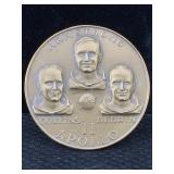 Apollo 11 Bronze Ralph Medallion, Sz 2.5in By
