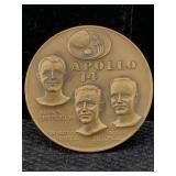 Apollo 14 Bronze Ralph Medallion, Sz 2.5in By