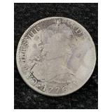 1776 Silver Spain 8 Reales Coin