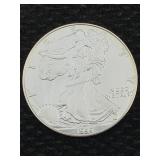 1999 1 Oz .999 Silver Eagle Round Lady Liberty