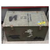 US Wooden Military tool chest w/organizer