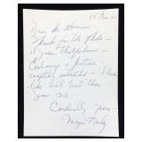 Morgan Farley Handwritten & Signed Letter W/COA
