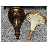 2 Wall sconce shelves, approx 15in tall