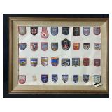 Vtg Travel Souvenir Patches Attached To Paper,