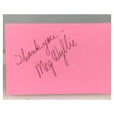 Meg Wyllie Signature Card