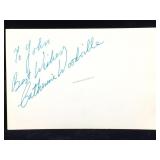 Catherine Woodville Signature Card W/Coa