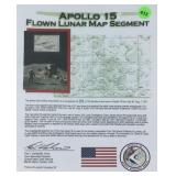 Apollo 15 Flown Lunar Map Segment w/ COA