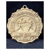 1938 the news welfare golden gloves trophy medal