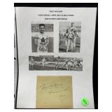 Percy Williams cut autograph