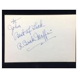 R Buck Maffei Signed Notecard