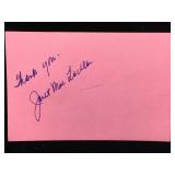 Janet MacLachlan Signature Card