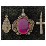 Sterling Silver Pendants, Tw 15g, Sz 1ï¿½in