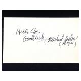 Michael Zaslow Signature Card