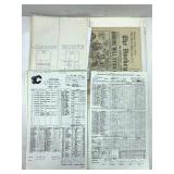 NHL match report sheets