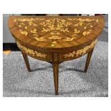 Vtg wood Inlaid hall table/flip top, approx