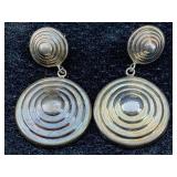 Sterling Silver Earrings, Tw 15g, Sz 1ï¿½in Tall