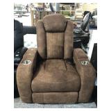 Brown Electric recliner w/power cord