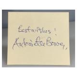 Antoinette Bower Signature Card W/Coa