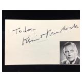 Kermit Murdock Signature Card