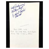 Paul Carr Signature Card