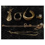 14k Gold Scrap Jewelry, Tw 4.8g, See Photos