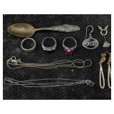 Sterling Silver Jewelry, Tw 37.6g W/ring, Earrings