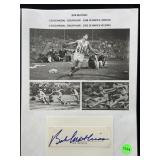 Bob Mathias cut autograph W/COA
