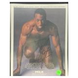 Michael Johnson autograph magazine page W/COA