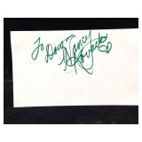 Nancy Kovack Signature Card