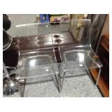 2 Acrylic seat chairs