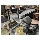 Golds Gym XR 7.9 Workout Bench W/Weights & Bars