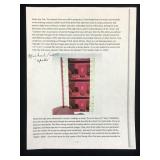 Michael Forest Signed Information Printout on