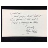 Steven Marlo Signed & Inscribed Notecard