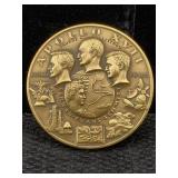 Apollo 17 Bronze Ralph Medallion, Sz 2.5in By