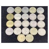 22 Metal Casino Tokens, See Photos