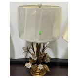Metal dark Yellow colored flower table lamp,