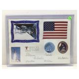 Space Shuttle Atlantis Flight Flown American Flag