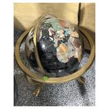 12in diameter Gemstone globe w/stand