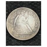 1873 Silver Seated Liberty Dollar
