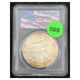 2001 1 Oz .999 Silver Eagle Round Lady Liberty