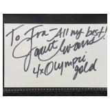 Janet evans cut autograph W/COA